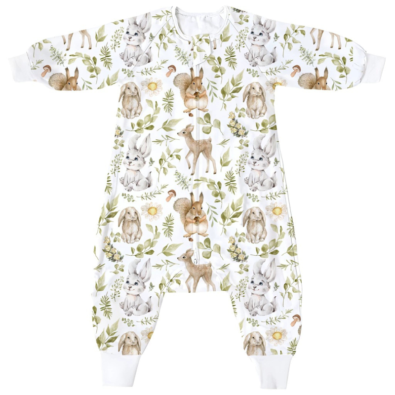 Baba- és kisgyermekek részére készített négyrétegű alvózsák bambuszrostból és pamutból, belső pamut bélés, fém cipzár, megfelelő tél-, tavasz- és ősz időszakra, nedvességelnyelő.