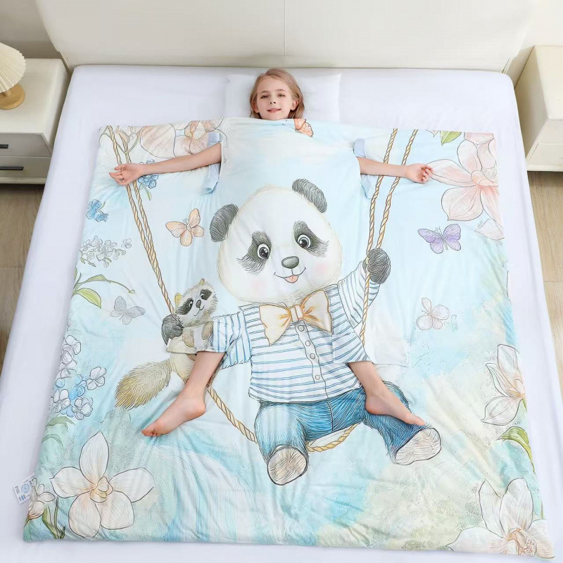 Laste magamiskott koos anti-kick tekiga, suvine jaheduse eest, polüesterkiud, täidis: kiud ja siid, kaal 1.1–1.5 kg, bränd Sleep Silk