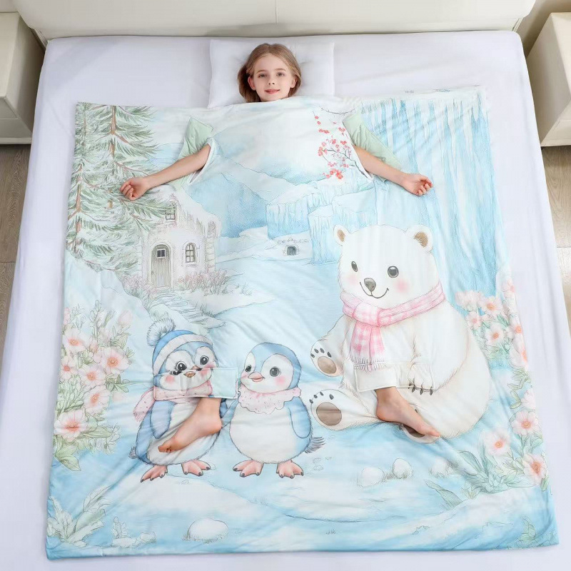 Laste magamiskott koos anti-kick tekiga, suvine jaheduse eest, polüesterkiud, täidis: kiud ja siid, kaal 1.1–1.5 kg, bränd Sleep Silk