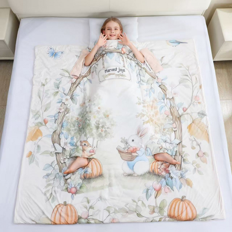 Laste magamiskott koos anti-kick tekiga, suvine jaheduse eest, polüesterkiud, täidis: kiud ja siid, kaal 1.1–1.5 kg, bränd Sleep Silk