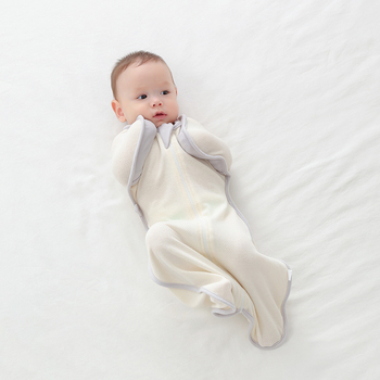 Baba alvózsák, lélegző kettős funkciós dizájn, organikus pamut szövet és bélés, újszülöttek 0–1 év, láb körbefonás