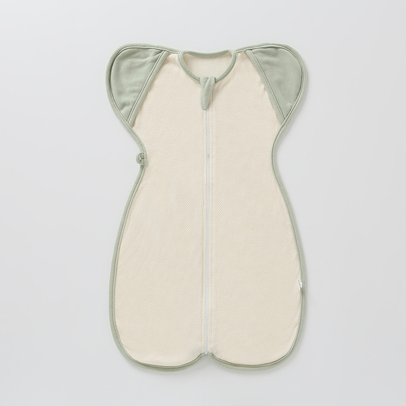 Baba alvózsák, lélegző kettős funkciós dizájn, organikus pamut szövet és bélés, újszülöttek 0–1 év, láb körbefonás