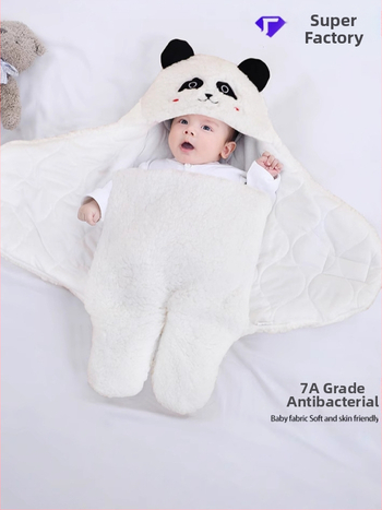 Beba zagrljaj swaddle spavaći vreća s ovčjom kožom — Materijal: ovčja koža; Nadjev: Drugo; Prikladno za dojenčad i malu djecu; Sigurnost: Klasa B; Sezona: Proljeće