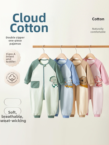 Laste ühekordne magamispüksid koduseks kasutamiseks, unisex, kevad-suvi, 95% puuvill, karikatuurimuster, niiskust juhtiv