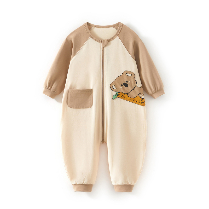 Laste ühekordne magamispüksid koduseks kasutamiseks, unisex, kevad-suvi, 95% puuvill, karikatuurimuster, niiskust juhtiv