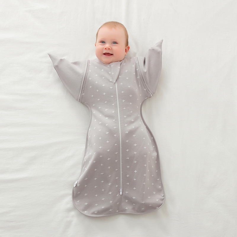 Pineapple Pudding Újszülött Swaddle Alvó Táska – Mind a Négy Évszak, Külső és Bélés 95% pamut, Töltet pamut, Levehető Ujjak, Nylon Cipzár, Karikatúra Minta