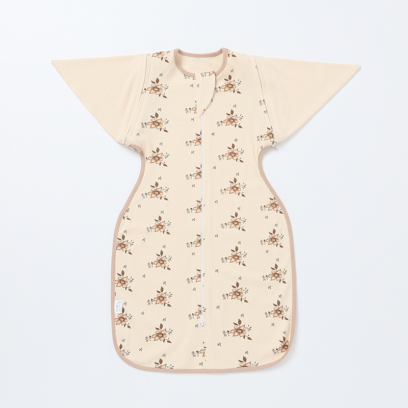 Pineapple Pudding Újszülött Swaddle Alvó Táska – Mind a Négy Évszak, Külső és Bélés 95% pamut, Töltet pamut, Levehető Ujjak, Nylon Cipzár, Karikatúra Minta