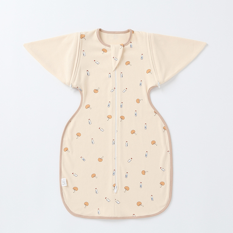 Pineapple Pudding Újszülött Swaddle Alvó Táska – Mind a Négy Évszak, Külső és Bélés 95% pamut, Töltet pamut, Levehető Ujjak, Nylon Cipzár, Karikatúra Minta