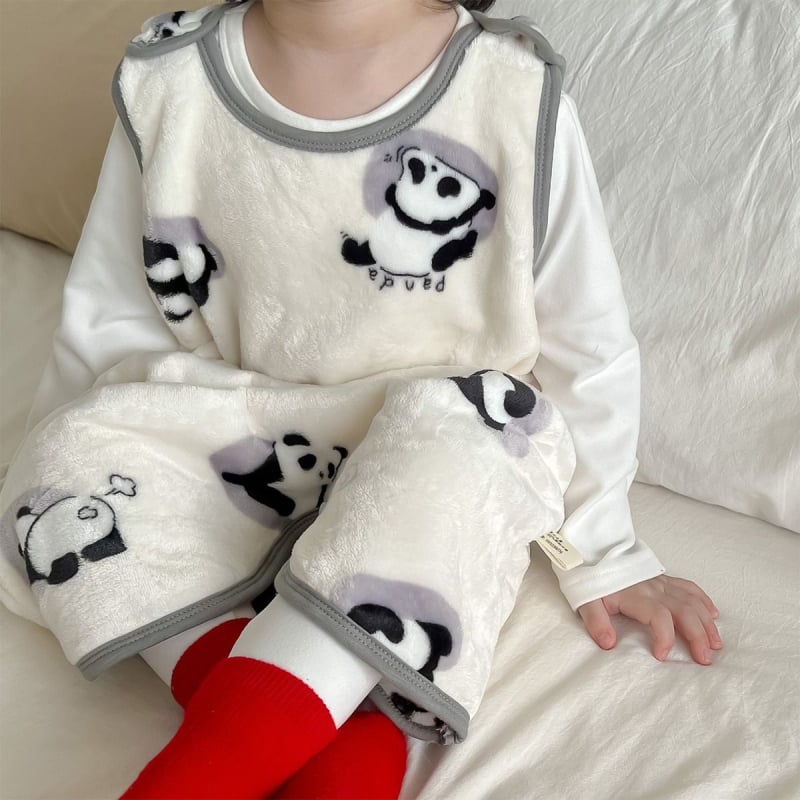 Безрукав фланелен спален чувал за бебета, зимен жилетен стил пижама, за новородени 0–1 година, корал флис, полиестер 81–90%