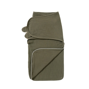 Baba cocoon stílusú hálózsák, pamut anyag, selyem töltet, nylon cipzár