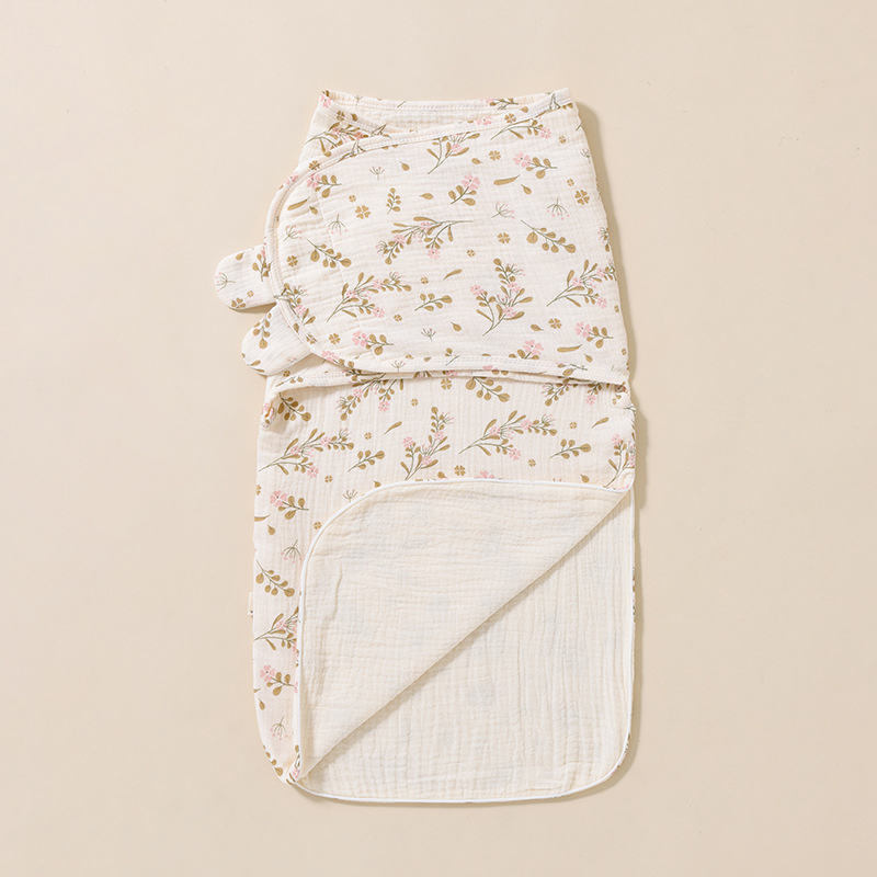 Baba cocoon stílusú hálózsák, pamut anyag, selyem töltet, nylon cipzár