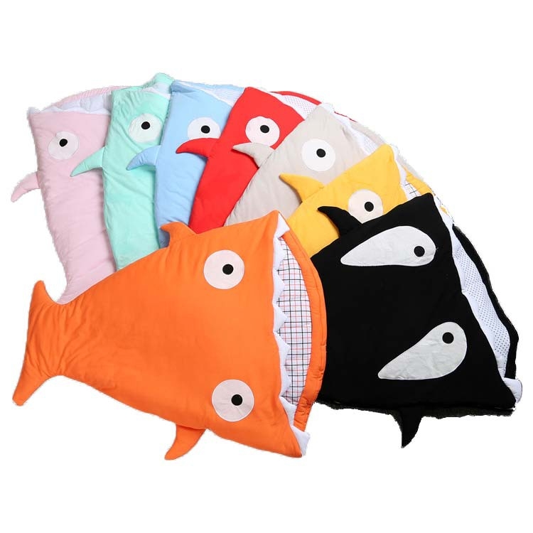 Kids Tales Shark Cocoon Dječja spavaća vreća – pamuk materijal, poliester podstava i punilo, cocoon stil, za sve sezone