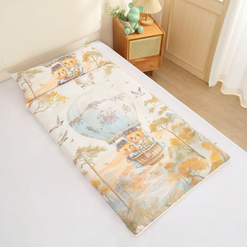 Laste talvine magamiskott eemaldatava disainiga, 100% puuvillane kangas, täide kaal 2–2,5 kg, täidis kiud, stiil karikatuur