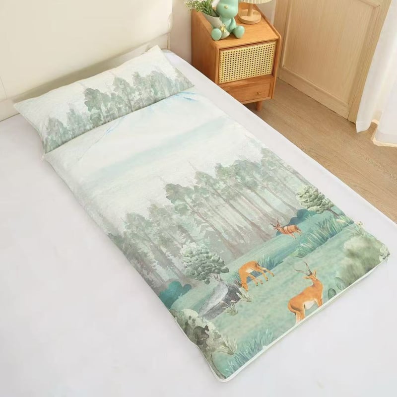 Laste talvine magamiskott eemaldatava disainiga, 100% puuvillane kangas, täide kaal 2–2,5 kg, täidis kiud, stiil karikatuur