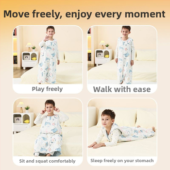 Lapse vestistiiliga magamiskott kevad- ja sügisperioodiks, eraldatavate jalgade ja kõhu kaitsega, puuvillane väliskangas, polüesteritäidis