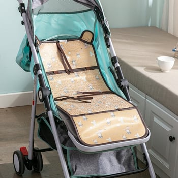 Jastučić za dječji kolica od bambusa, prozračan, hlađajući, jednodijelna konstrukcija