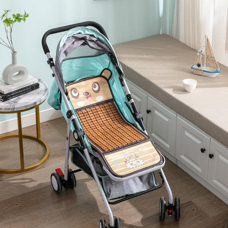 Jastučić za dječji kolica od bambusa, prozračan, hlađajući, jednodijelna konstrukcija