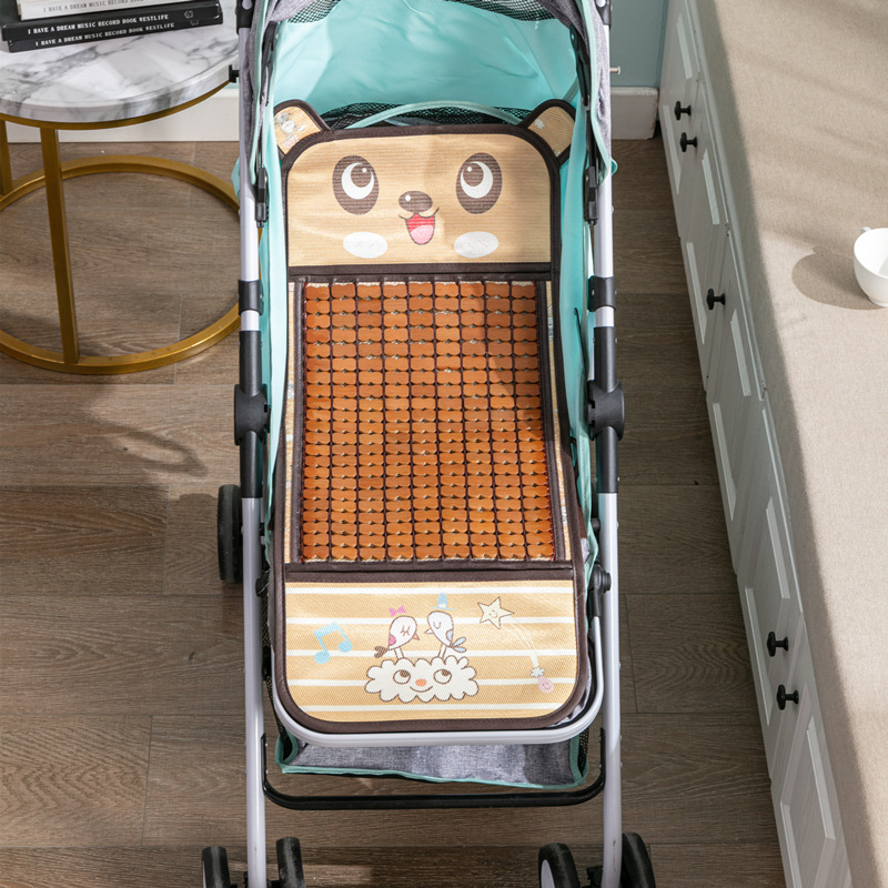 Jastučić za dječji kolica od bambusa, prozračan, hlađajući, jednodijelna konstrukcija