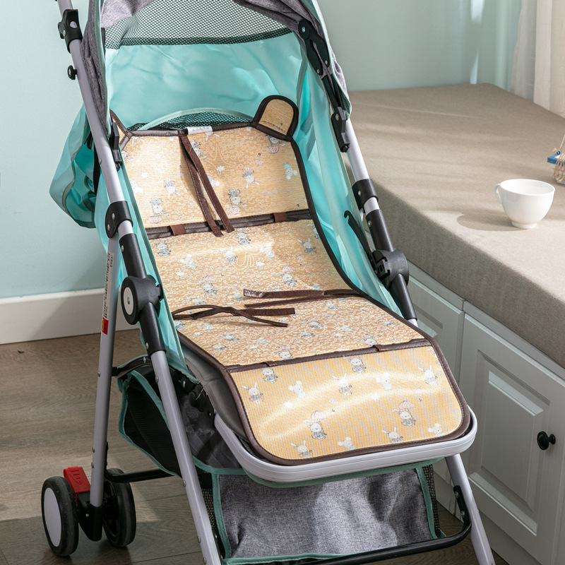 Jastučić za dječji kolica od bambusa, prozračan, hlađajući, jednodijelna konstrukcija