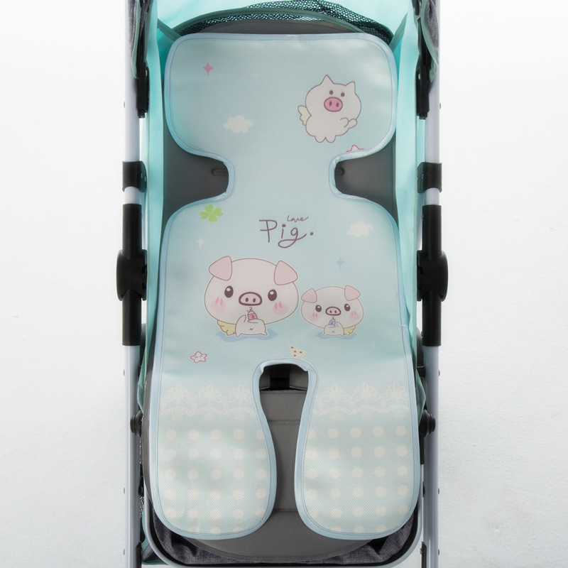 Jastučić za dječji kolica od bambusa, prozračan, hlađajući, jednodijelna konstrukcija