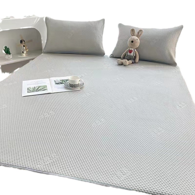 Trodijelni set Ice Silk jedne boje, s elastičnom navlakom za madrac