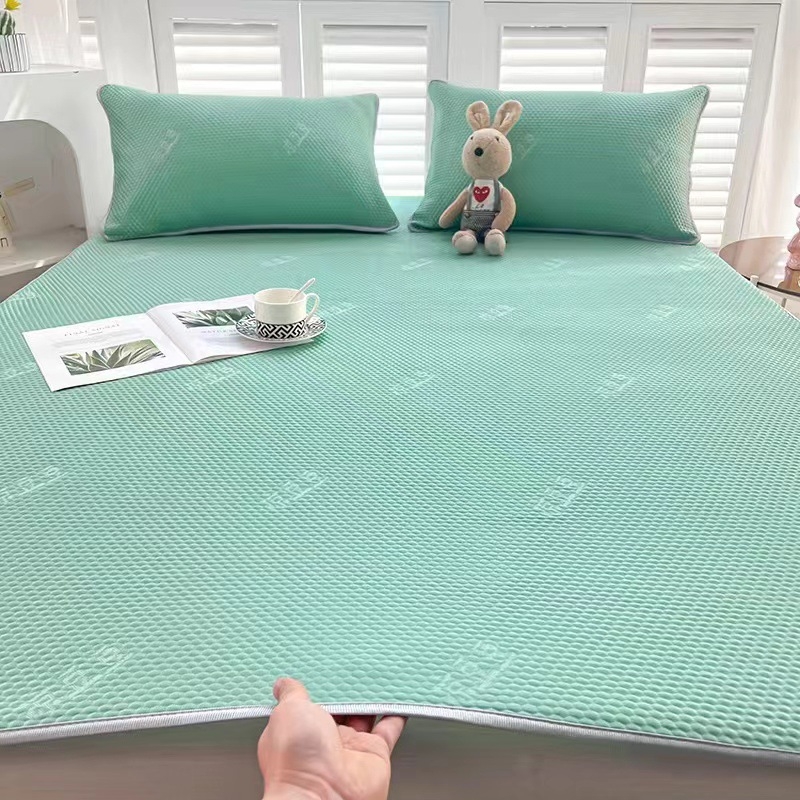 Trodijelni set Ice Silk jedne boje, s elastičnom navlakom za madrac