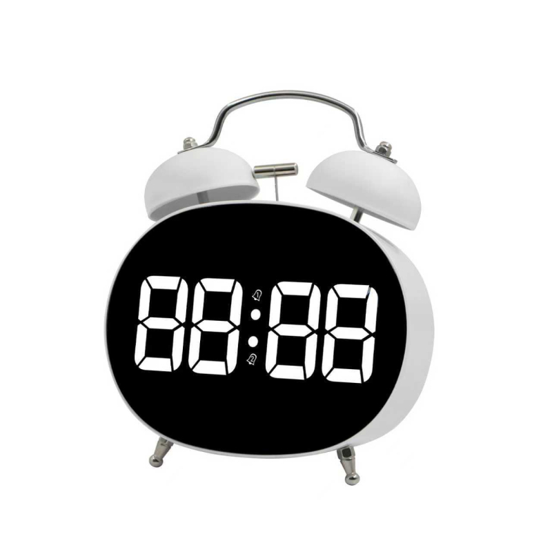 Budilnik s LED digitalnim zaslonom | Napajan baterijom | Elektronički pogon | 24-satni prikaz | Snažan zvuk alarma