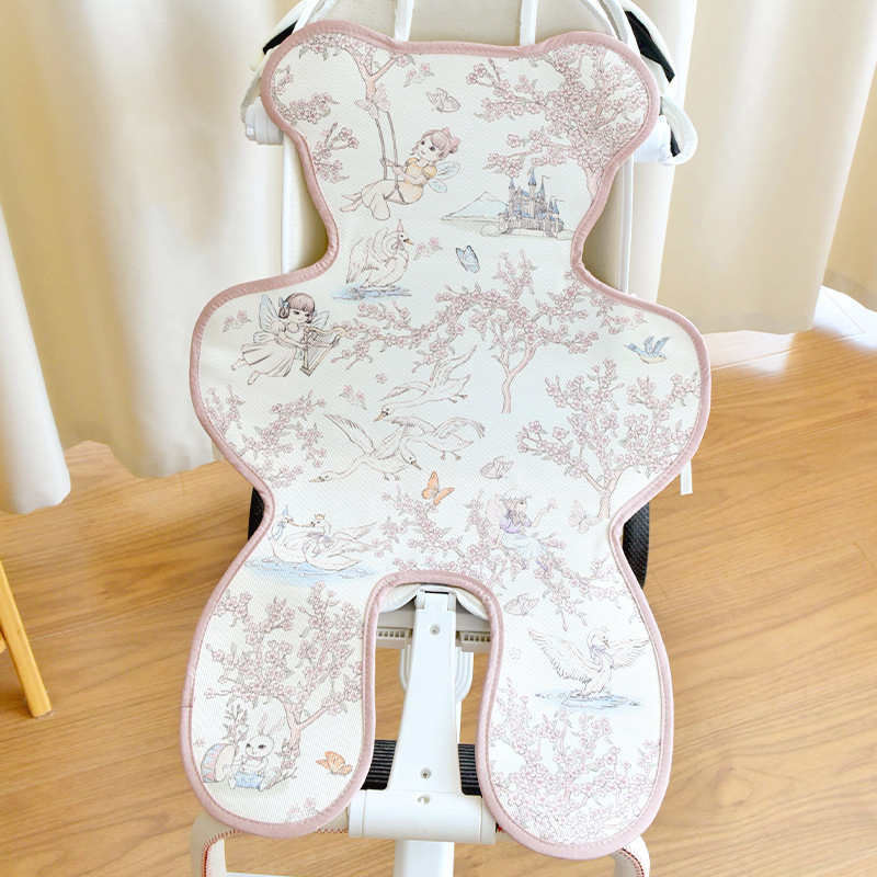 Babakocsi és etetőszékhez való ülőmatrac - izzadságfelszívó, légáteresztő (Anyagok: 100% poliészter szál + cellulóz; Kor: 0–2 év; Használat: babakocsi és etetőszék)