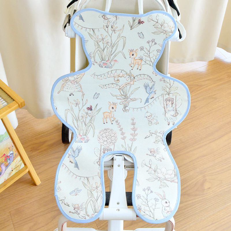 Babakocsi és etetőszékhez való ülőmatrac - izzadságfelszívó, légáteresztő (Anyagok: 100% poliészter szál + cellulóz; Kor: 0–2 év; Használat: babakocsi és etetőszék)