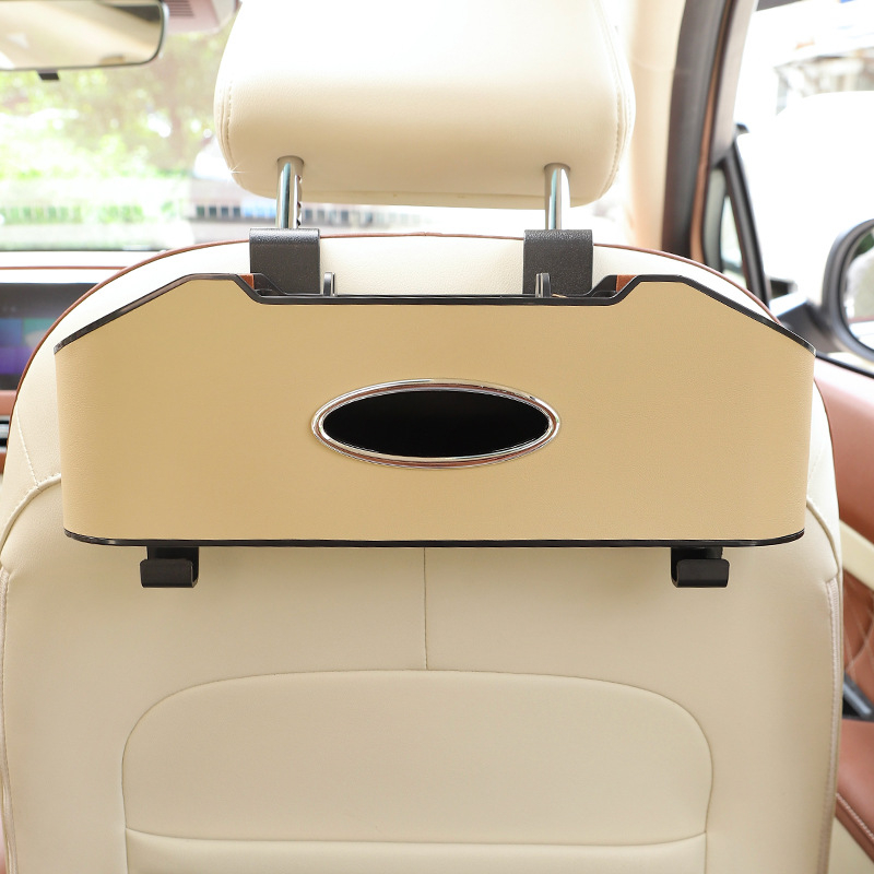Auto istme tagumise osa korraldaja koos salvrätiku kasti ja joogide hoidikuga – plastikust, veekindel, rippuv