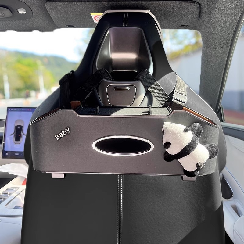 Auto istme tagumise osa korraldaja koos salvrätiku kasti ja joogide hoidikuga – plastikust, veekindel, rippuv