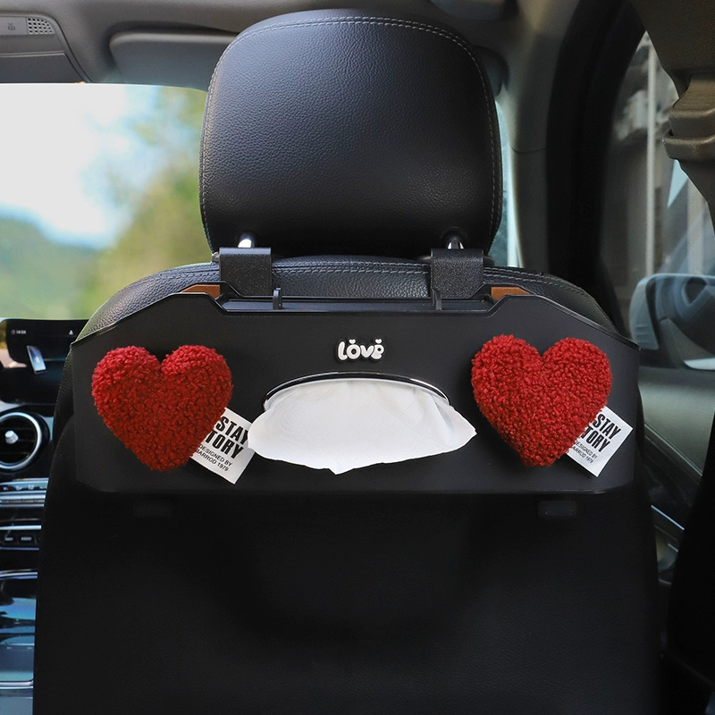 Auto istme tagumise osa korraldaja koos salvrätiku kasti ja joogide hoidikuga – plastikust, veekindel, rippuv