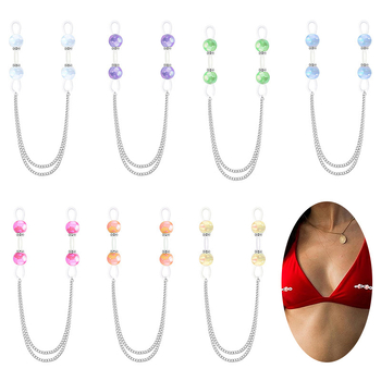 Cleme reglabil pentru mameloane, lanțuri pentru mameloane, lanț pentru corp și lanț de piept cu diamante — accesorii lenjerie, vară 2025