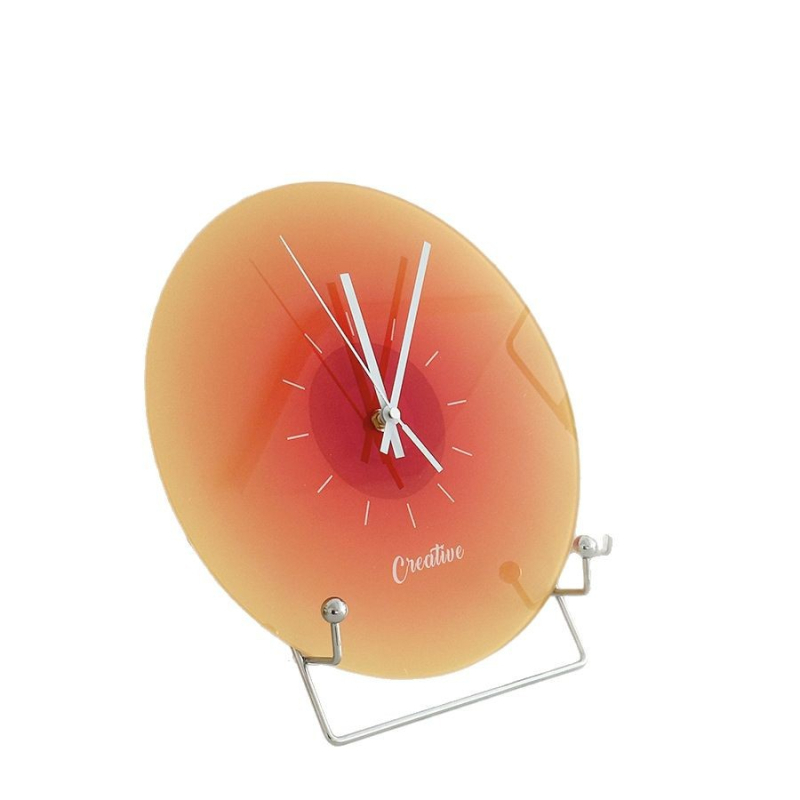 Zidni sat od vinilne ploče, PVC, moderan minimalistički stil, polirana završna obrada, pogodno kao poklon za novi dom