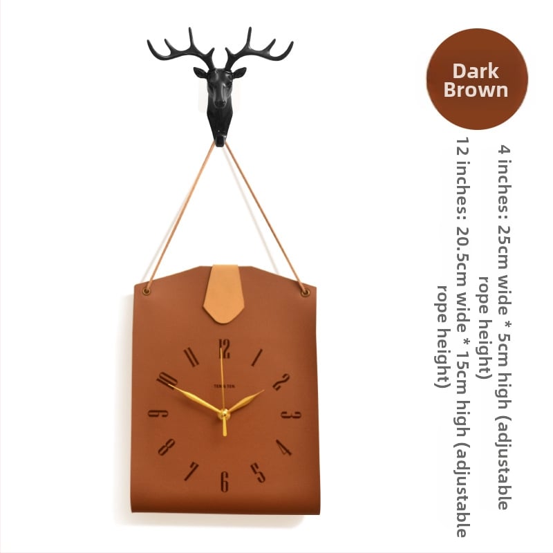 Bőr táskává formázott falióra — egyoldalas, sweep-mozgású, akkumulátoros működés, számozott számlap