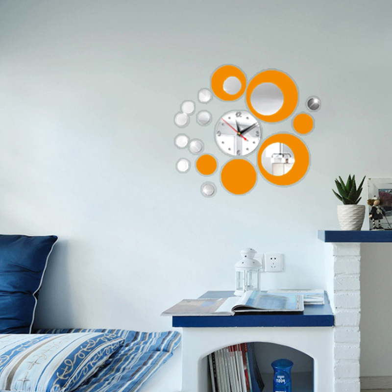 Zidni sat s mehanizmom Seiko 5168S, kružno plastično kućište, brojčanik od organskog stakla, plexglasno ogledalo, LED prikaz brojeva