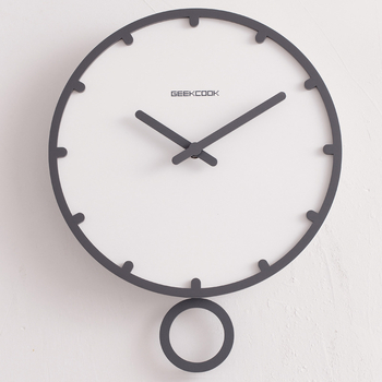 Zidni sat od drveta, skandinavski dizajn, kvarcni mehanizam Sun, okrugli brojčanik, jednostran napajanje baterijom