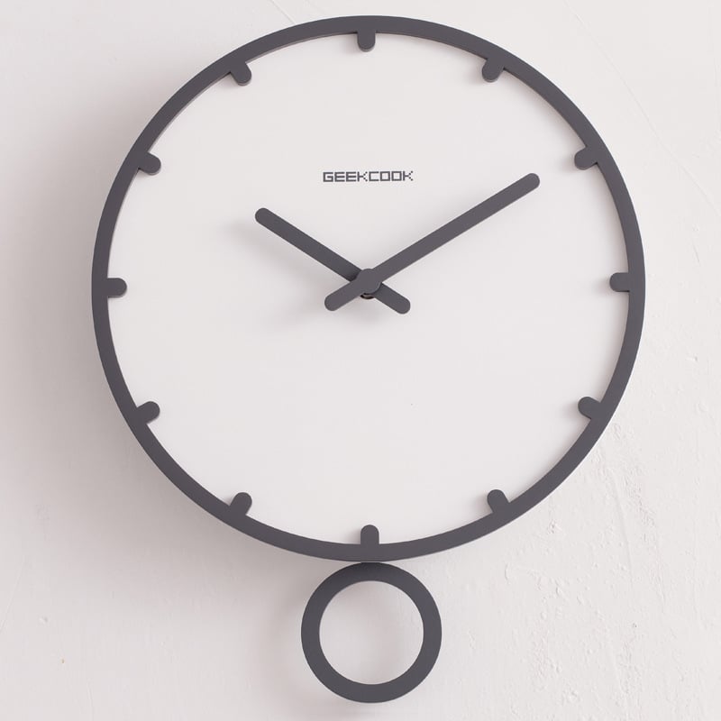 Zidni sat od drveta, skandinavski dizajn, kvarcni mehanizam Sun, okrugli brojčanik, jednostran napajanje baterijom