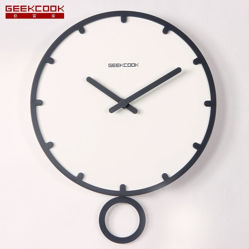 Zidni sat od drveta, skandinavski dizajn, kvarcni mehanizam Sun, okrugli brojčanik, jednostran napajanje baterijom