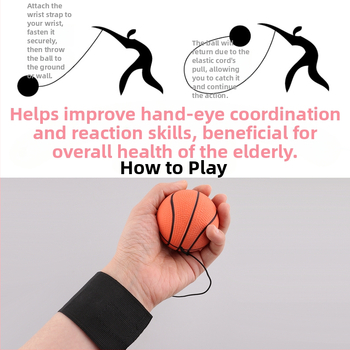 Rokas locītavas bumba treniņam rokā-acu koordinācijai, gumijas elastīgā bumba, kodols no gumijas, izlaidums 2023