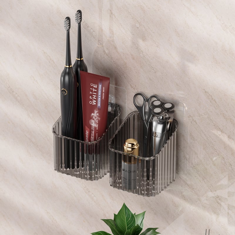 Jin Xi zidni bez bušenja ormarić za kupaonicu za pohranu sredstava za njegu lica | plastika | nosivost 10 kg | lagani luksuzni stil