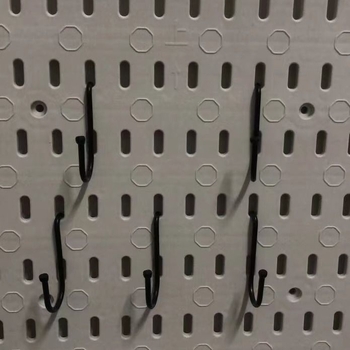 Закачалка за перфорирана дъска от неръждаема стомана — единична кука, модерен минималистичен стил