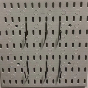 Закачалка за перфорирана дъска от неръждаема стомана — единична кука, модерен минималистичен стил