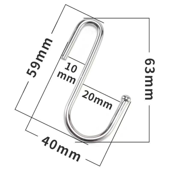 Закачалка за перфорирана дъска от неръждаема стомана — единична кука, модерен минималистичен стил