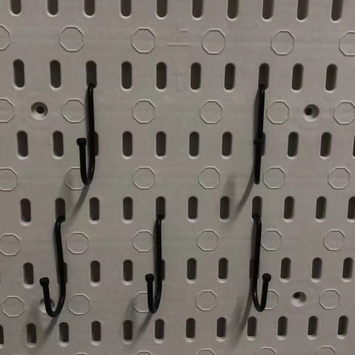 Закачалка за перфорирана дъска от неръждаема стомана — единична кука, модерен минималистичен стил