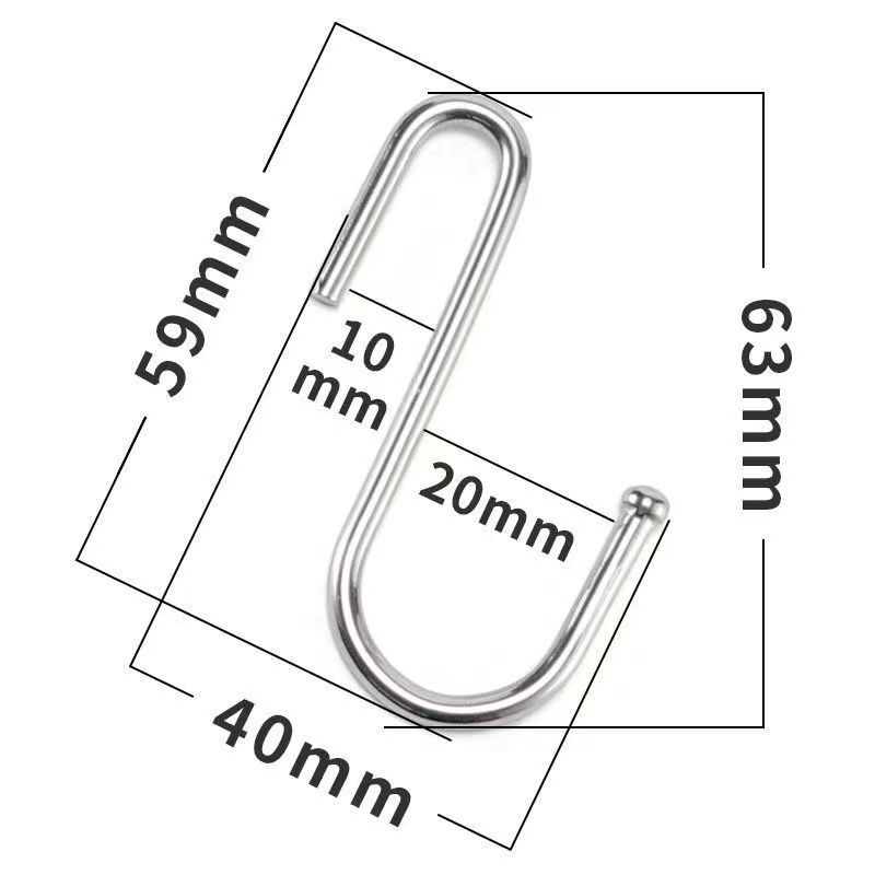 Закачалка за перфорирана дъска от неръждаема стомана — единична кука, модерен минималистичен стил