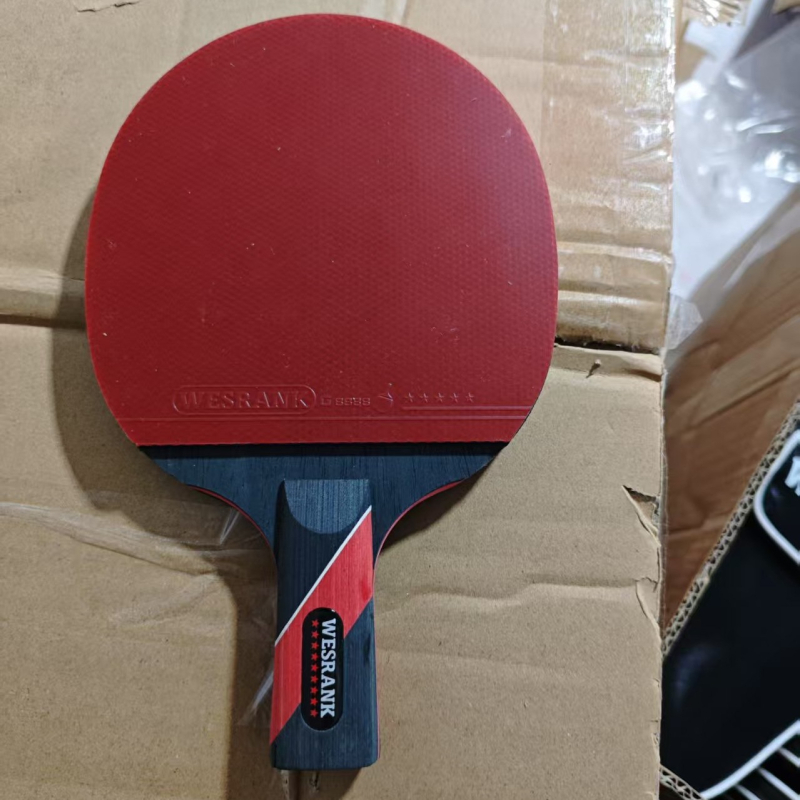 Raketa za stolni tenis s karbonskom pločom, izravni udarac, guma s ljepilom