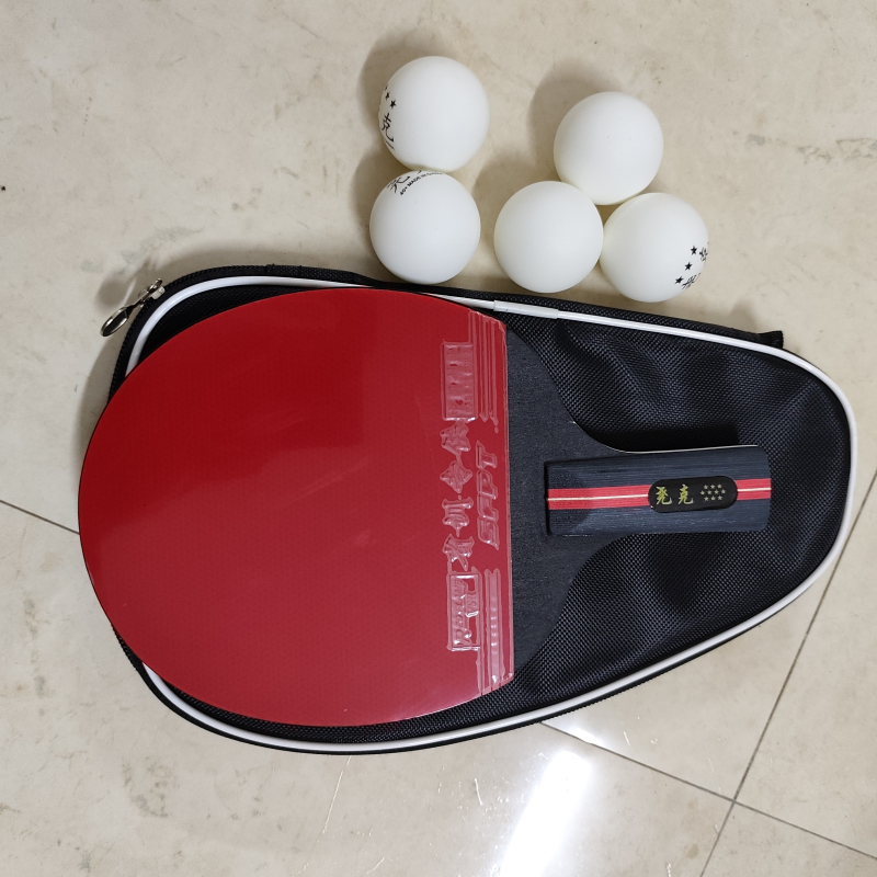 Paletă de tenis de masă, nivel profesional, fibră de carbon, mâner lung și mâner scurt, lovitură dreaptă, 10 stele / 12 stele, pentru începători și antrenament