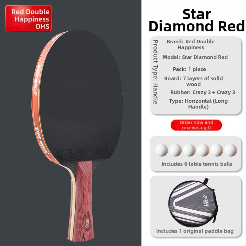 DHS Ρακέτα πινγκ-πονγκ – πλευρικός χτύπος, γόμα αντίκολλωση