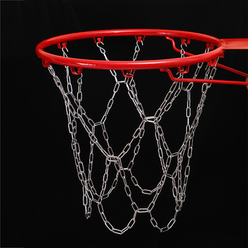 Стойка за баскетбол от неръждаема стомана със верижна мрежа и кош (Материал: 3283093; Тегло: 1 кг; Персонализация: Да; Категория: пост/рамка за баскетбол)